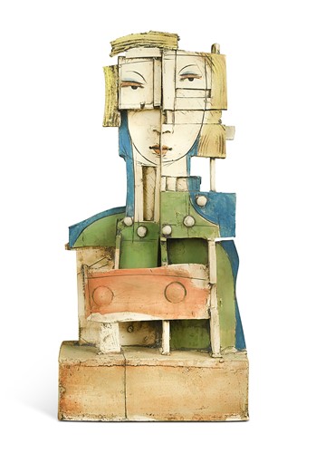 Lot 72 - Christy Keeney (1958-), a stylised cubist head