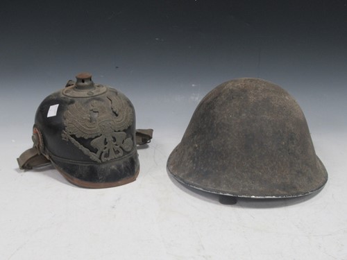 Lot 237 - A box of metalware including Imperial Prussian...