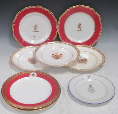 Lot 69 - Three pairs of 19th century English porcelain...