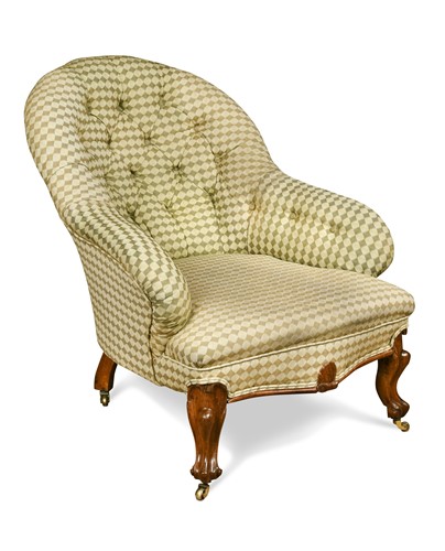 Lot 447 - A William IV rosewood lounging chair