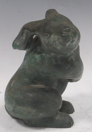 Lot 165 - Jive Bunny - a brass rabbit sculpture with...