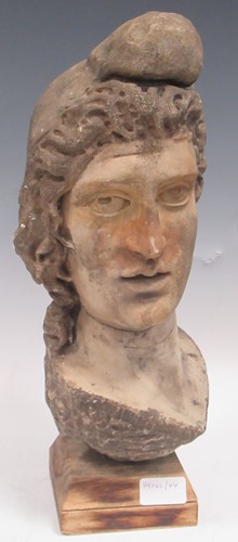 Lot 166 - Resin model male head with Renaissance style...