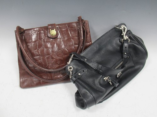 Lot 182 - Two vintage Mulberry leather handbags, one...