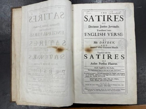 Lot 296 - Leather bound and other mixed books, a box,...