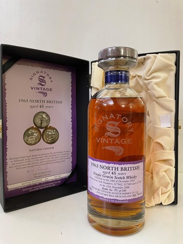 Lot 134 - North British 1963 Signatory Vintage Single Grain Scotch Whisky