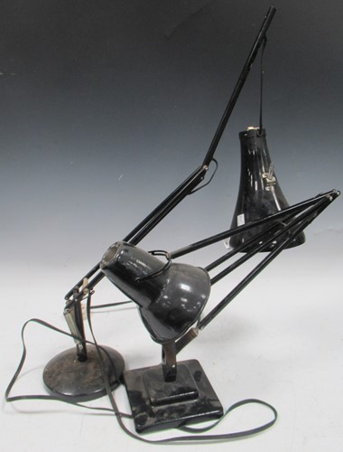 Lot 258 - A Herbert Terry and Sons black adjustable lamp...