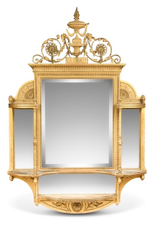 Lot 420A - A Victorian gilt wood and gesso overmantel mirror