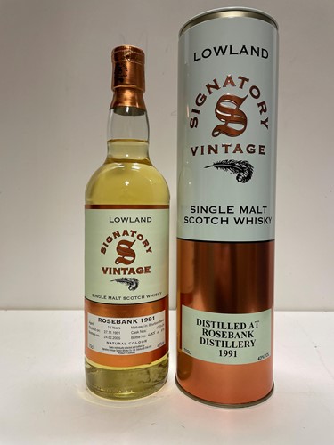 Lot 120 - Rosebank 1991 Signatory Vintage Lowland Single Malt Scotch Whisky