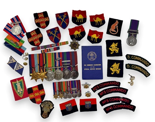 Lot 211 - A World War Two medal group of six, No.5 Commando interest