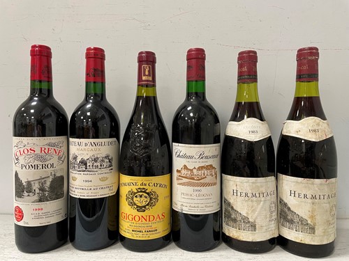 Lot 42 - Six mixed wines. Clos Rene, Pomerol 1998, 1 bottle