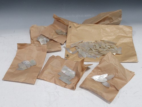 Lot 183 - 327 mother of pearl game counters of various...