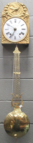 Lot 221 - A French Comptoise wall clock, late 19th...