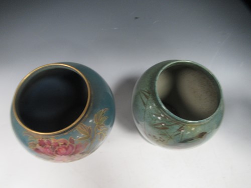 Lot 2 - Two Royal Doulton Titanian ware vases, one...