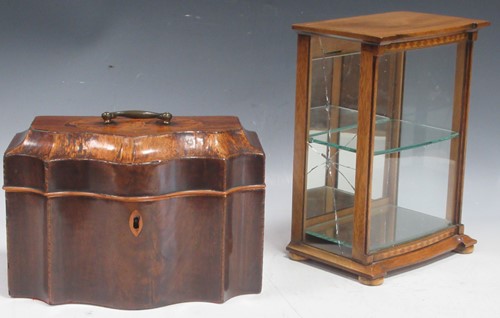Lot 47 - A George III mahogany tea caddy with...