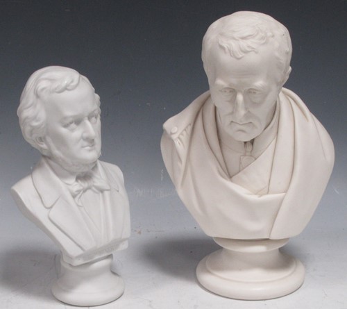 Lot 184 - A Parian bust of the Duke of Wellington on...