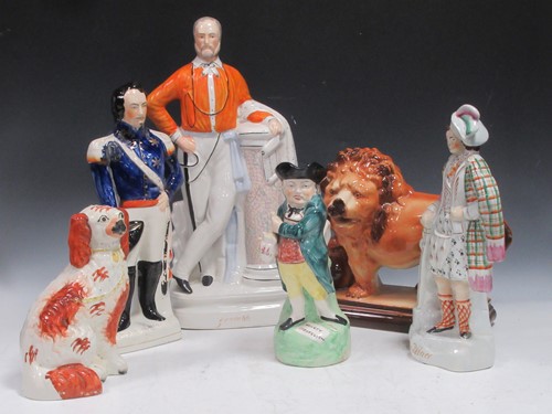 Lot 74 - A collection of 19th century Staffordshire...