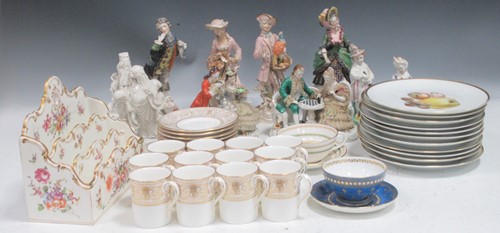 Lot 100 - Nine various porcelain and other figures (some...
