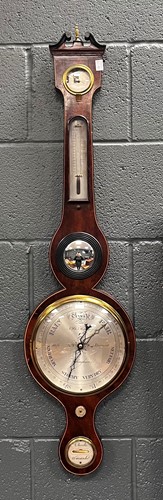 Lot 235 - A 19th century mahogany and line inlaid banjo...