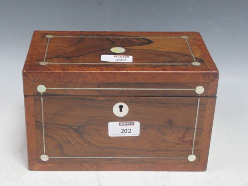 Lot 202 - An early Victorian rosewood and burrwood...