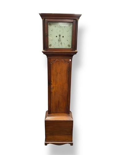 Lot 223 - An early 19th Century oak painted dial 8 day...