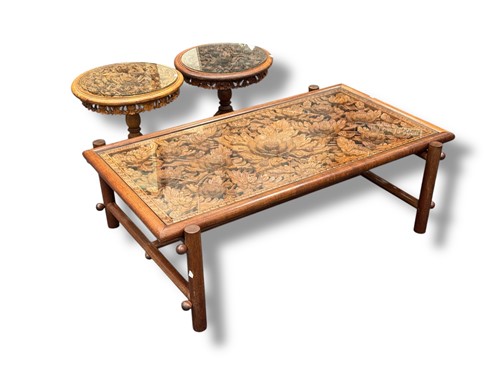 Lot 783 - A Far Eastern hardwood coffee table with...