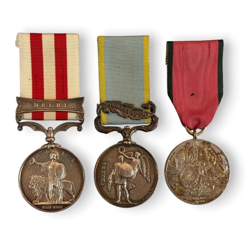 Lot 216 - A Crimea / India medal group of three