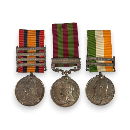 Lot 209 - A Boer War / India medal group of three
