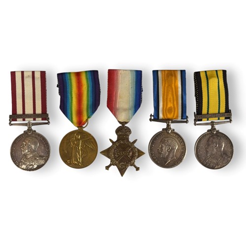 Lot 206 - An Edward VII / World War One group of five medals