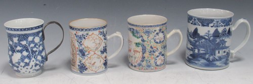 Lot 86 - Two similar Chinese famille rose tankards,...