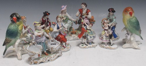 Lot 89 - A small collection of Sitzendorf and other...