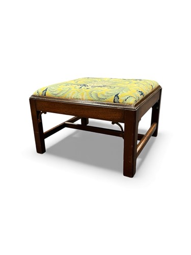 Lot 724 - A George III style mahogany stool with...