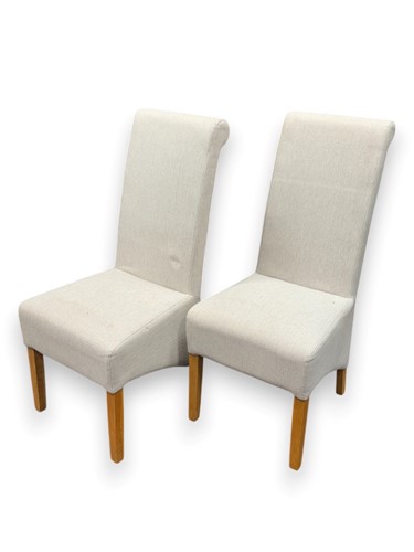 Lot 771 - A set of eight modern high backed dining...