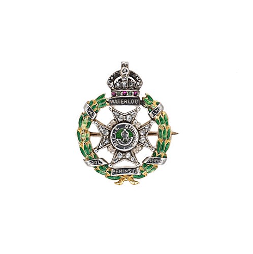 Lot 8 - A Rifle Brigade sweetheart brooch