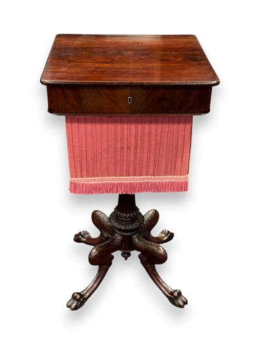 Lot 737 - A late Victorian mahogany work table, the...