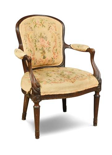 Lot 644 - A George III mahogany open armchair