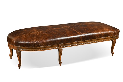 Lot 527 - A Victorian leather covered stool
