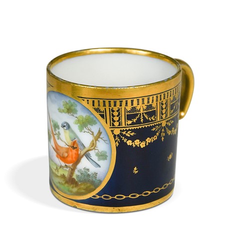 Lot 705 - A Paris porcelain cabinet cup, 19th century