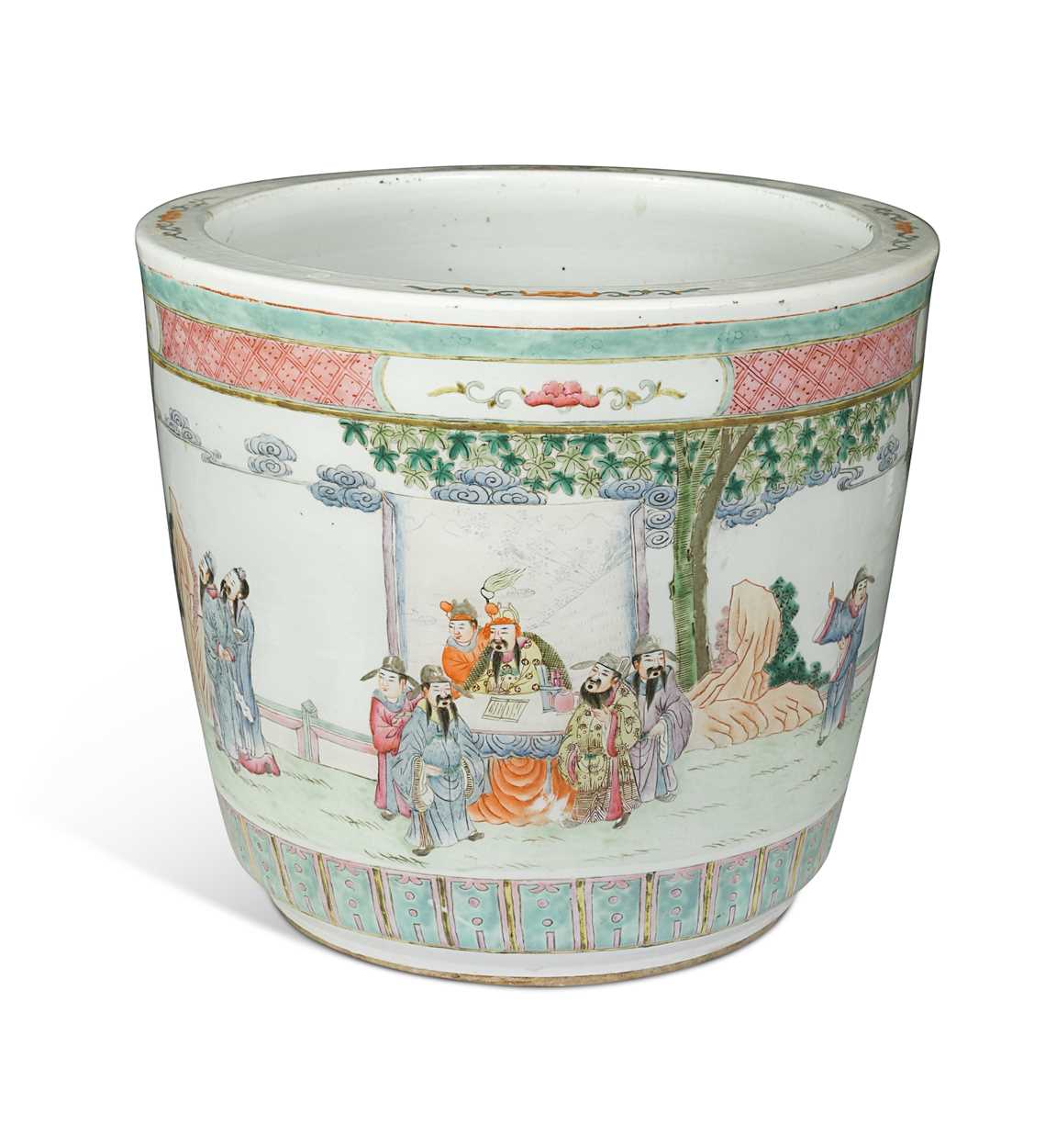 Lot 35 - A Chinese famille rose porcelain large jardiniere, 20th century