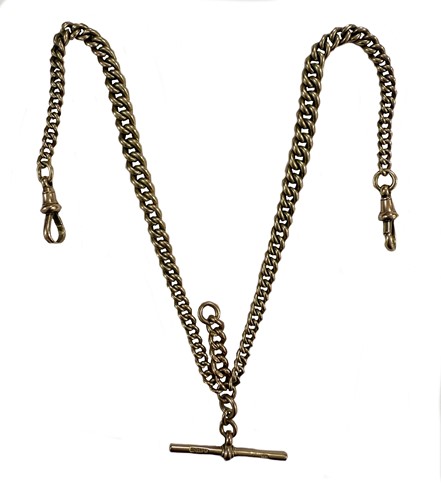 Lot 221 - A 'double Albert' watch chain