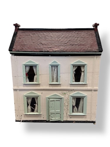 Lot 181 - A large hand made dolls house, larger size,...