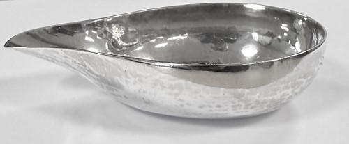 Lot 281 - A George III silver nipple shield and earlier pap boat