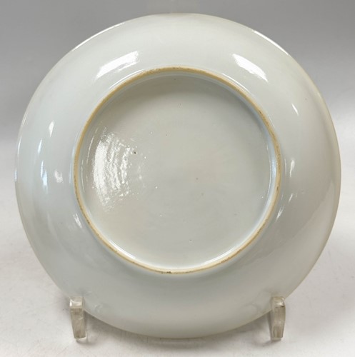 Lot 34 - A pair of Chinese porcelain saucer dishes, late Qing Dynasty, probably Guangxu