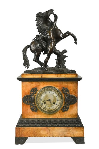 Lot 522 - A French Empire mantel clock, circa 1840