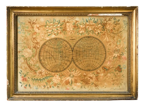 Lot 177 - A Regency silkwork picture of the world