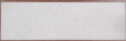 Lot 4 - A late 19th century oak framed plaster...