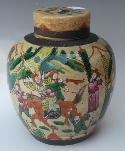 Lot 148 - A Chinese ceramic ginger jar and cover,...