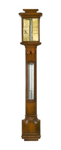 Lot 173 - An oak stick barometer by Dollond, London, 19th century