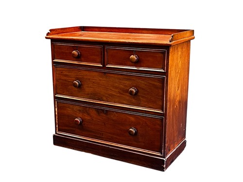 Lot 491 - A Victorian mahogany chest of drawers, with...