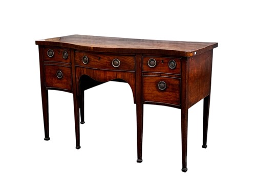 Lot 416 - A Regency mahogany sideboard of serpentine...