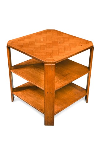 Lot 209 - An Art Deco pale oak book table in the manner of Heal's, circa 1930